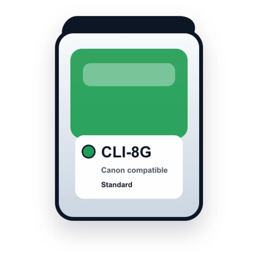 Canon CLI 8 CLI 8G Green compatible ink