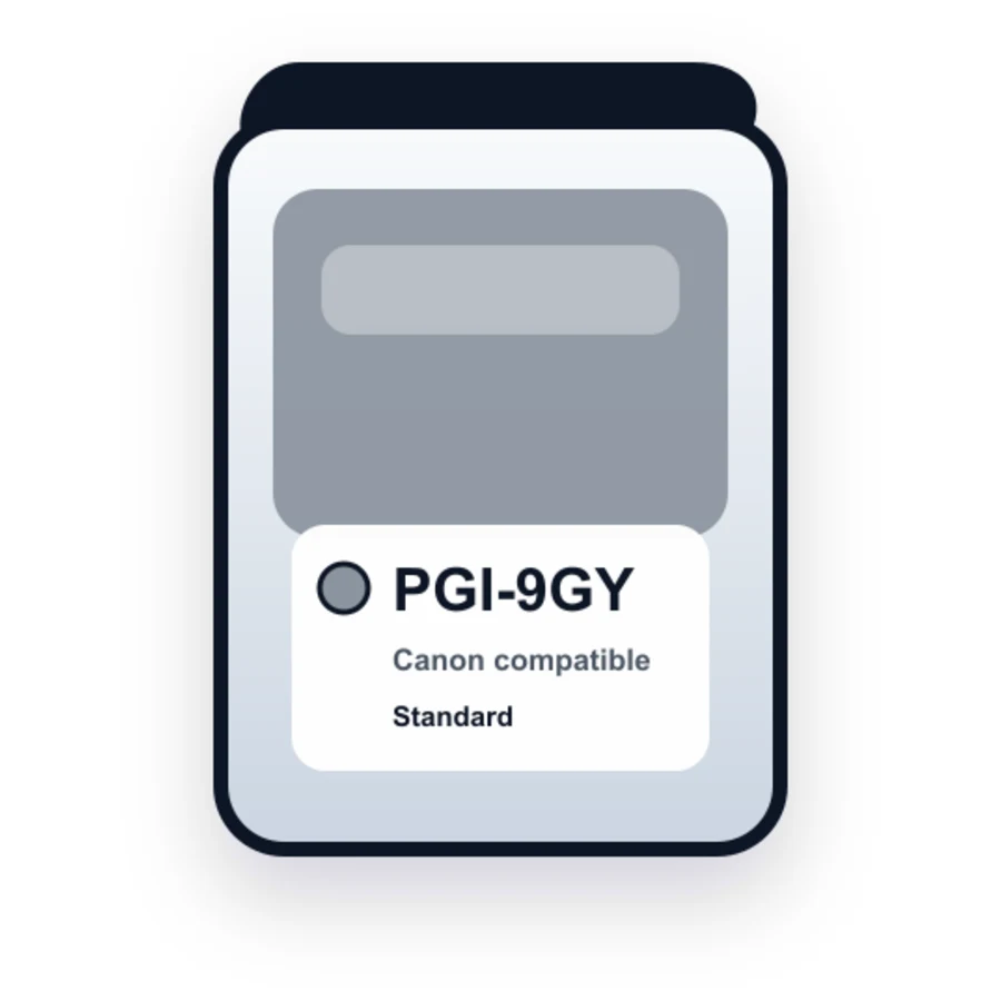 Canon PGI 9 PGI 9GY Gray compatible ink