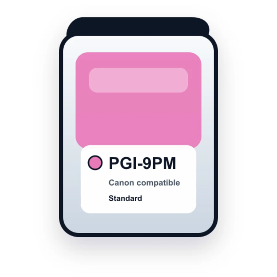 Canon PGI 9 PGI 9PM Photo Magenta compatible ink