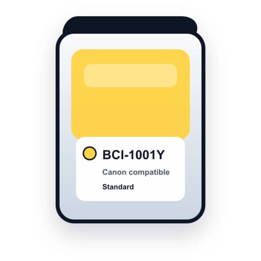 Canon Bci 1001Y Yellow compatible ink