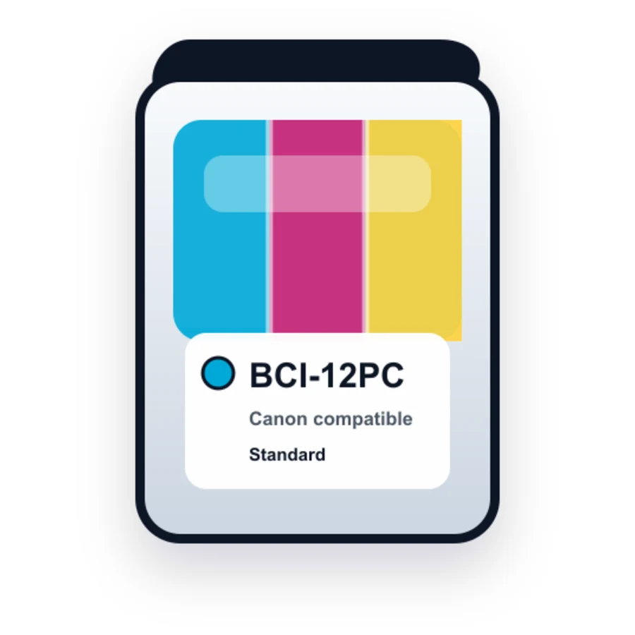 Canon BCI-12 PC Photo Color Ink Cartridge - 0960A003AA compatible ink