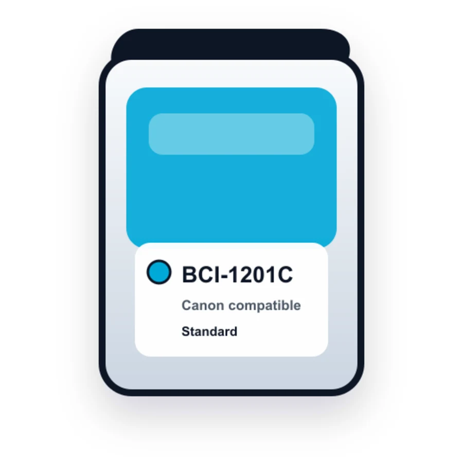 Canon Bci 1201C Cyan compatible ink