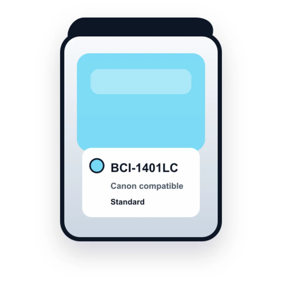 Canon Bci 1401LC Light Cyan compatible ink