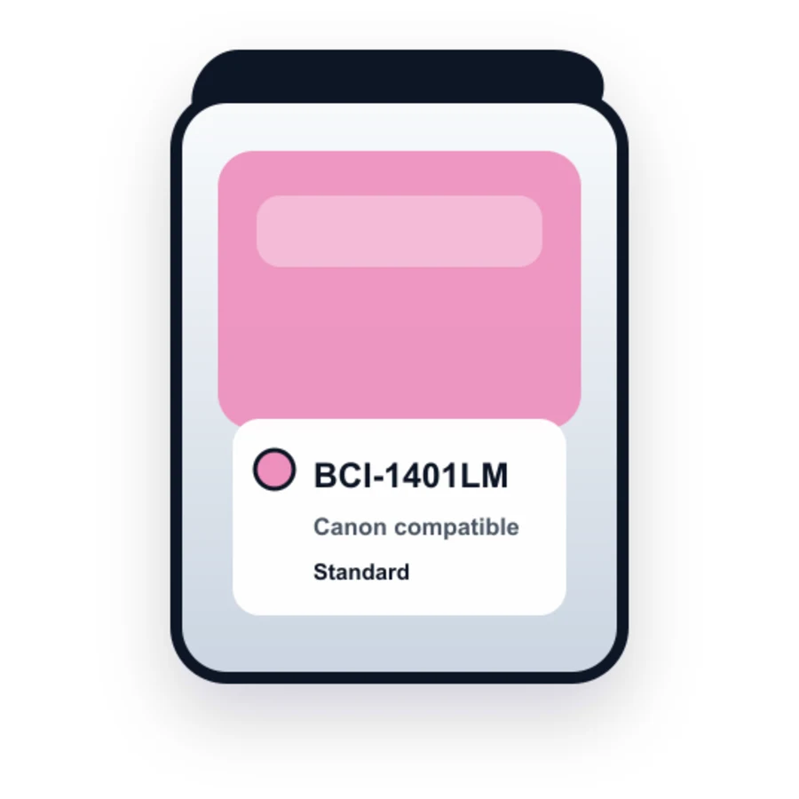 Canon Bci 1401LM Light Magenta compatible ink