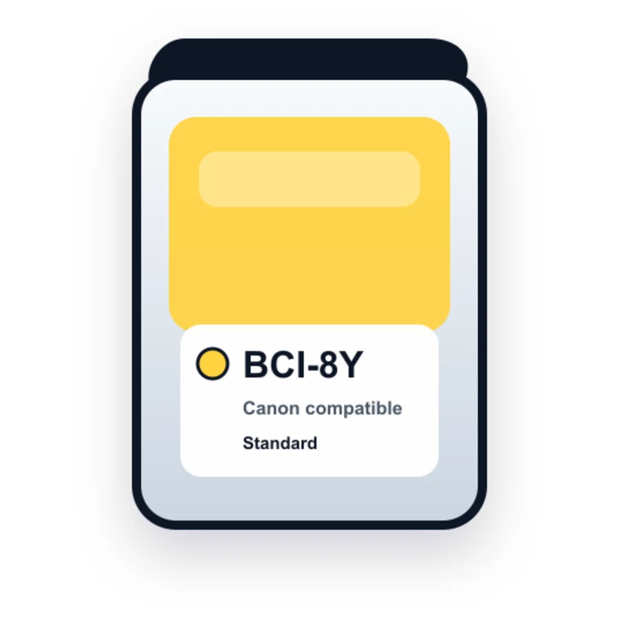 Canon Bci 8Y Yellow compatible ink