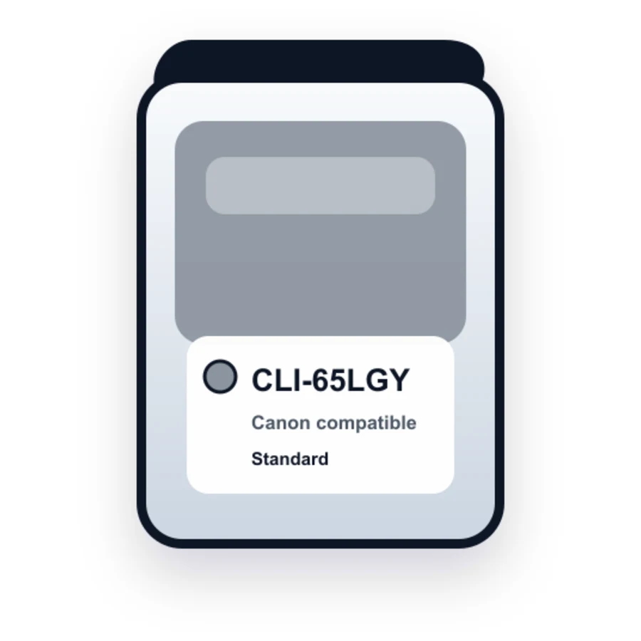 Canon CLI 65LGY Light Gray compatible ink