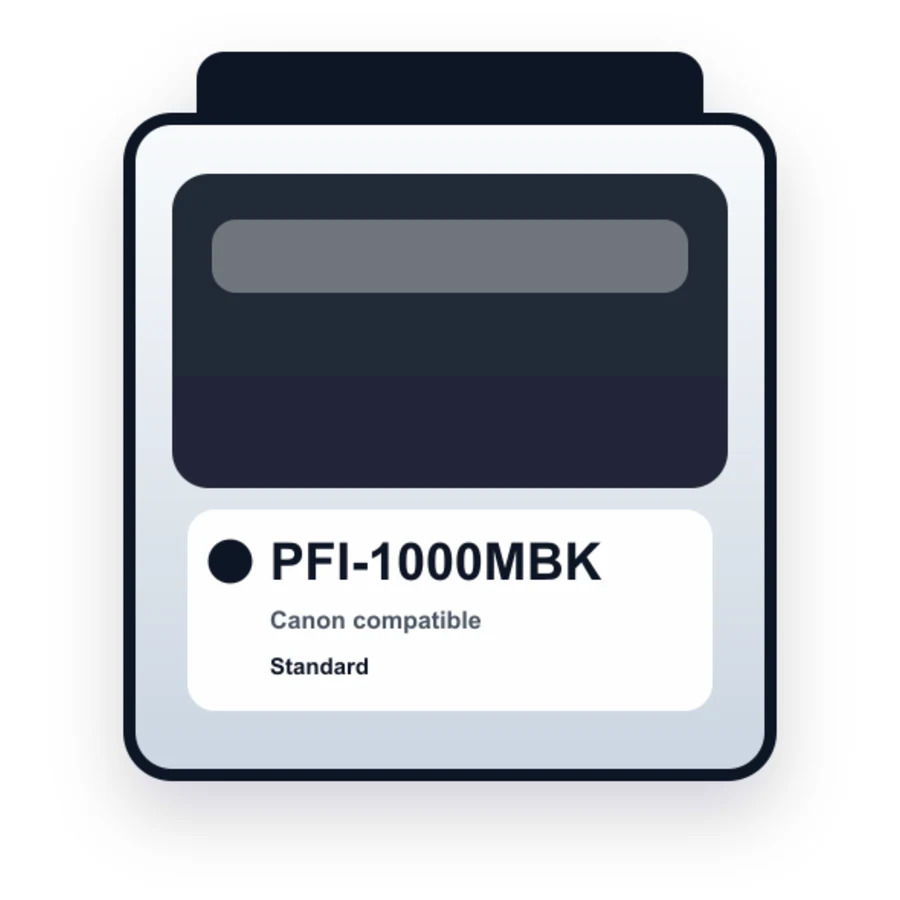 Canon Pfi 1000MBK Matte Black compatible ink