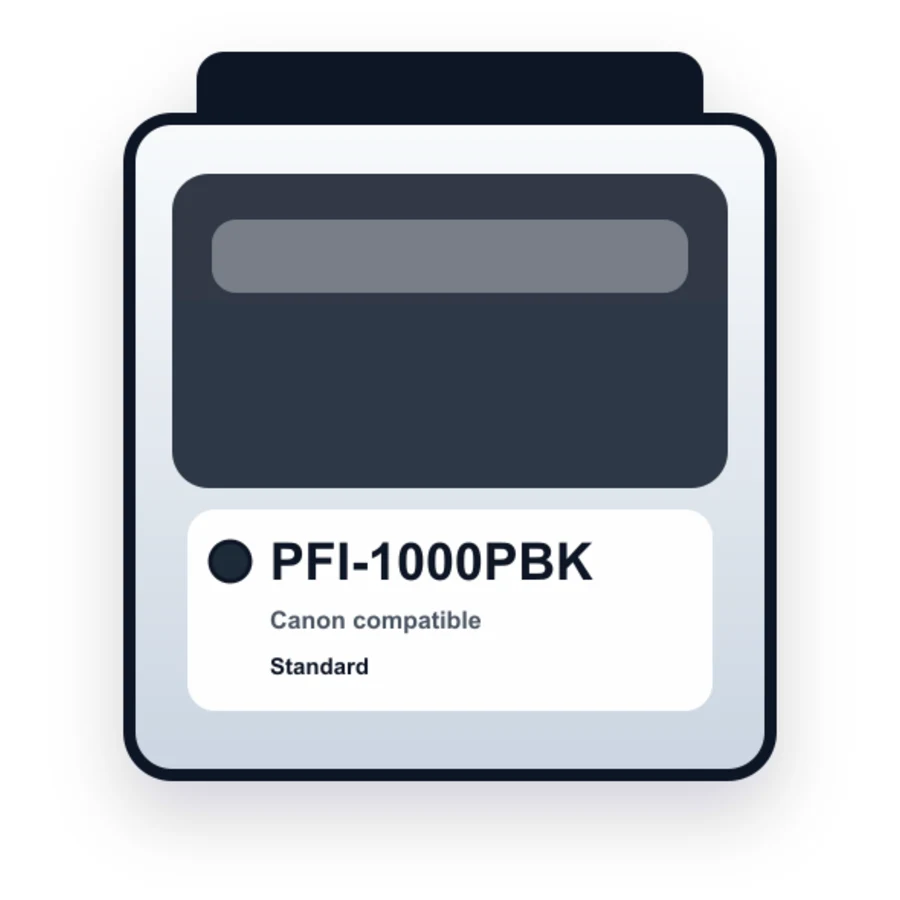 Canon Pfi 1000PBK Photo Black compatible ink