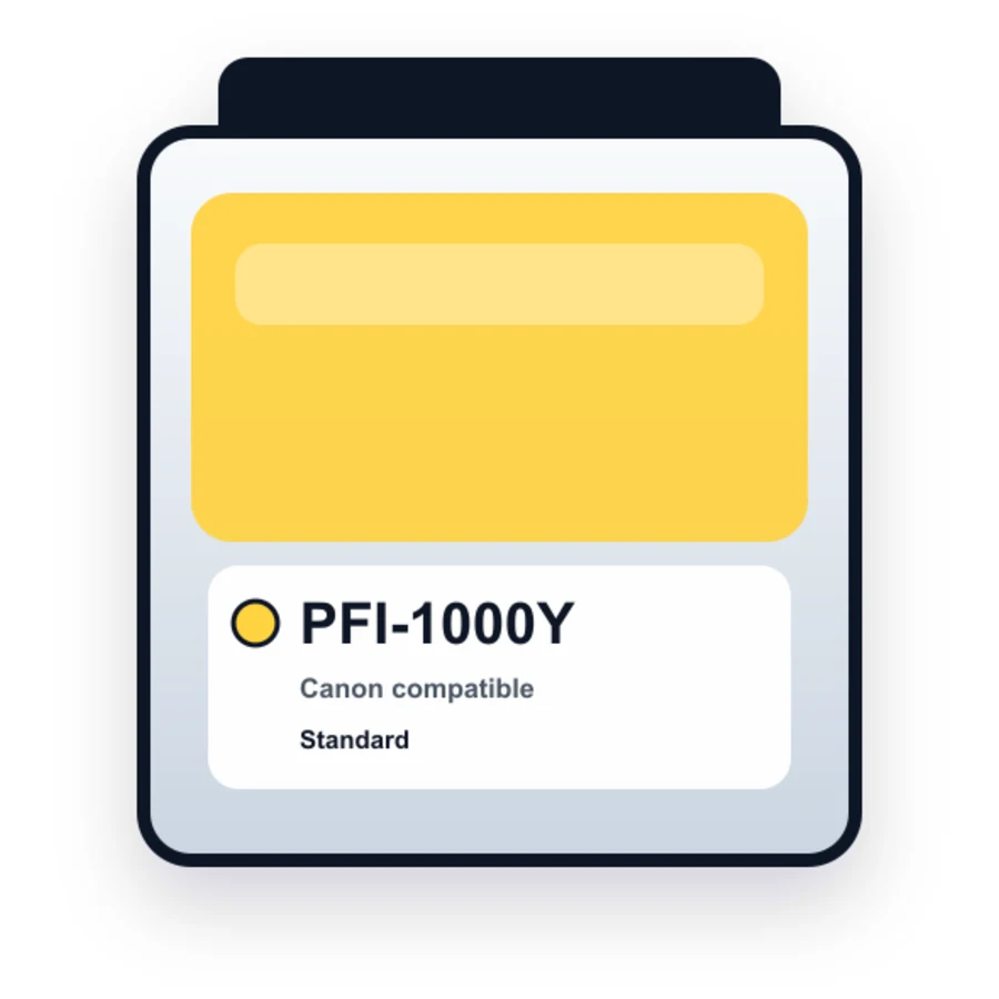 Canon Pfi 1000Y Yellow compatible ink