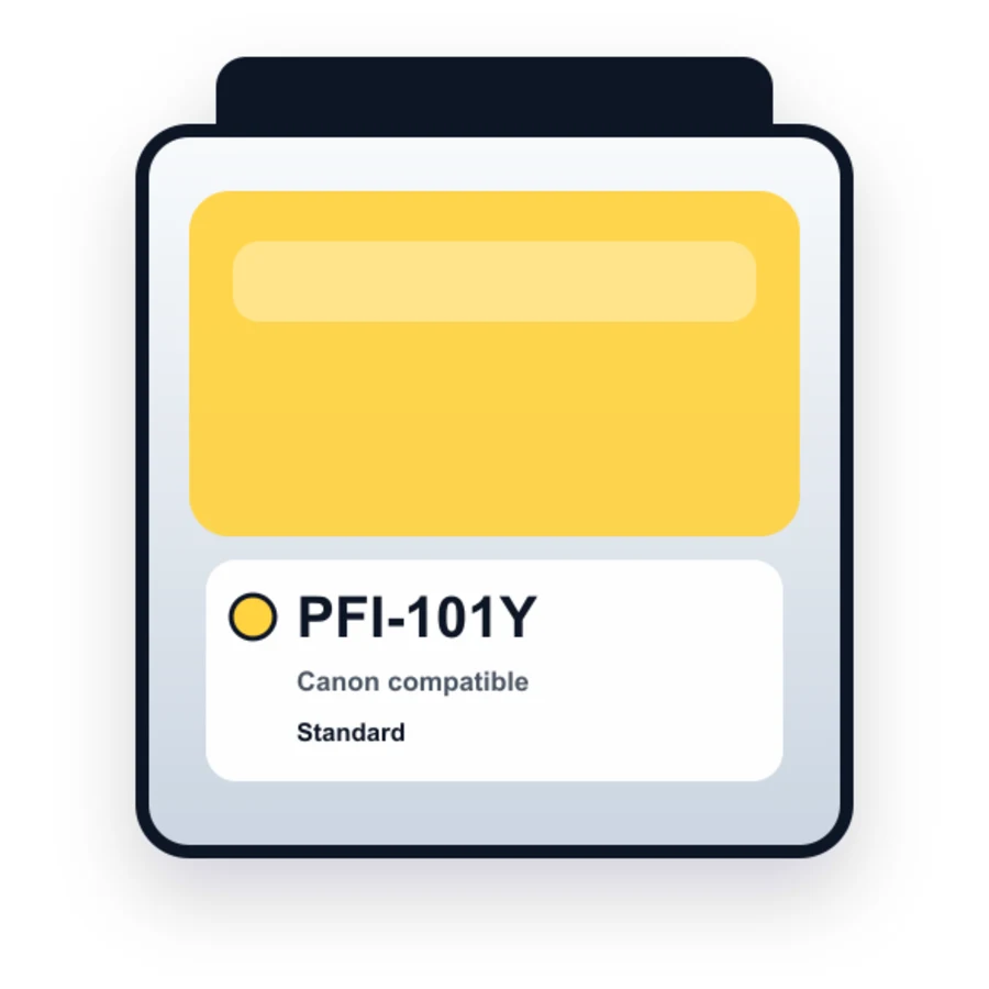 Canon Pfi 101Y Yellow compatible ink
