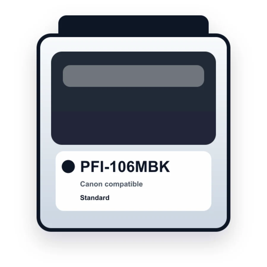 Canon Pfi 106MBK Matte Black compatible ink