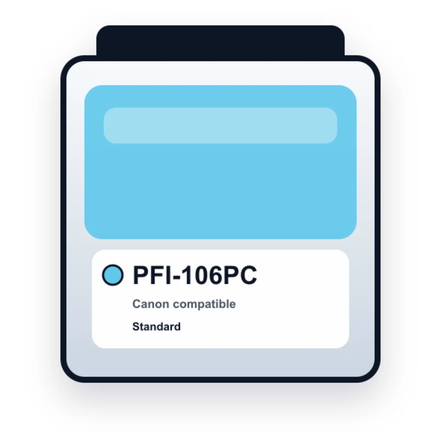 Canon Pfi 106PC Photo Cyan compatible ink