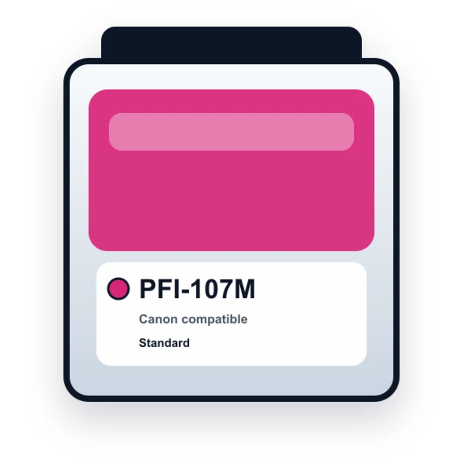 Canon Pfi 107M Magenta compatible ink