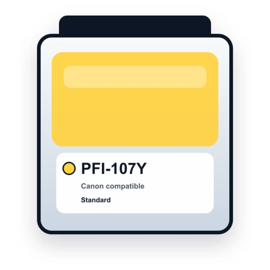 Canon Pfi 107Y Yellow compatible ink
