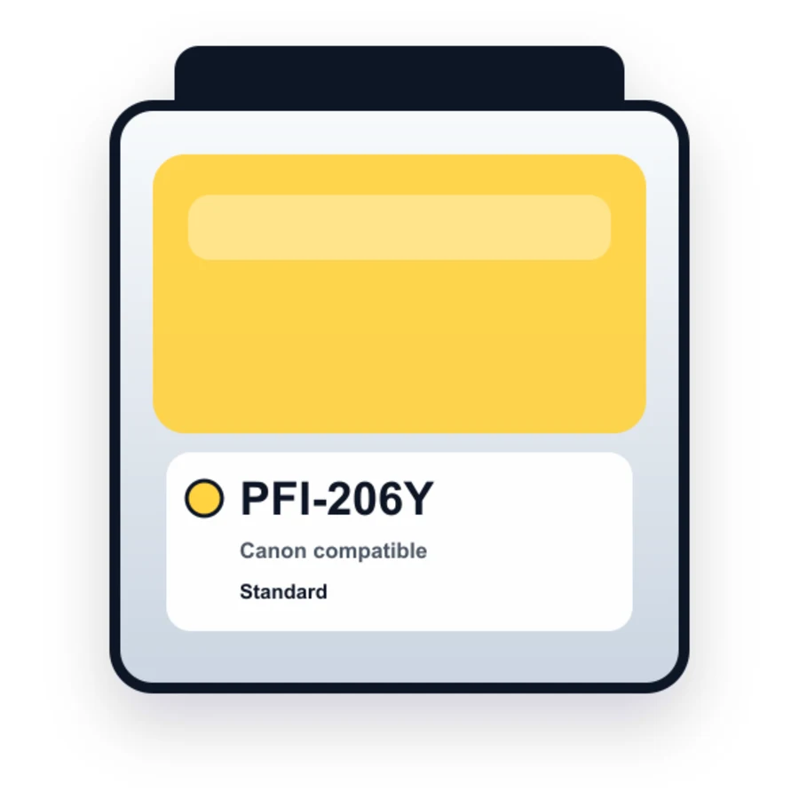 Canon Pfi 206Y Yellow compatible ink