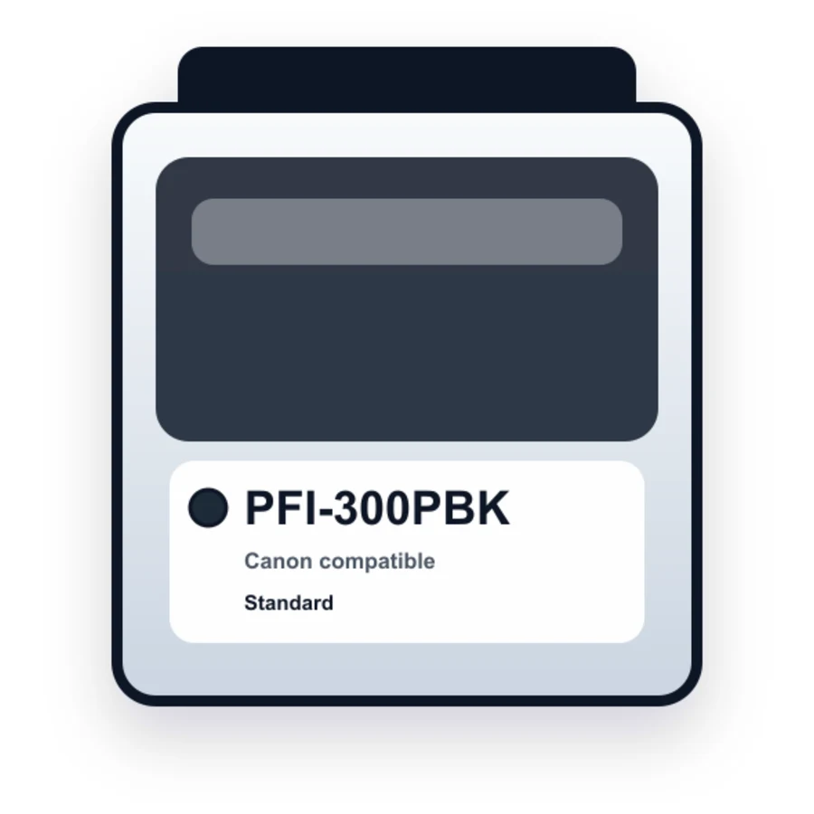 Canon Pfi 300PBK Photo Black compatible ink