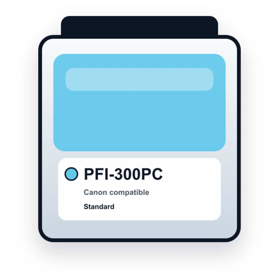 Canon Pfi 300PC Photo Cyan compatible ink
