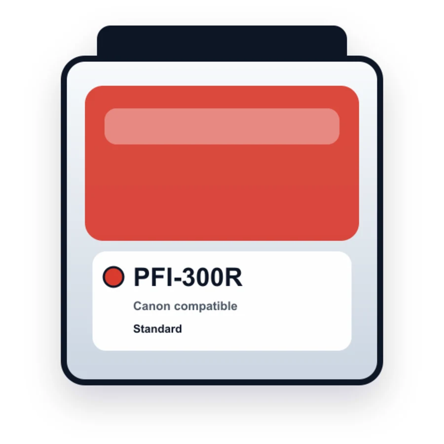 Canon Pfi 300R Red compatible ink