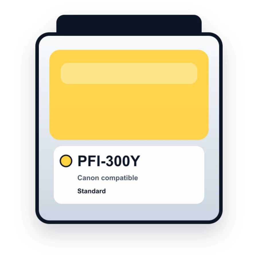 Canon Pfi 300Y Yellow compatible ink