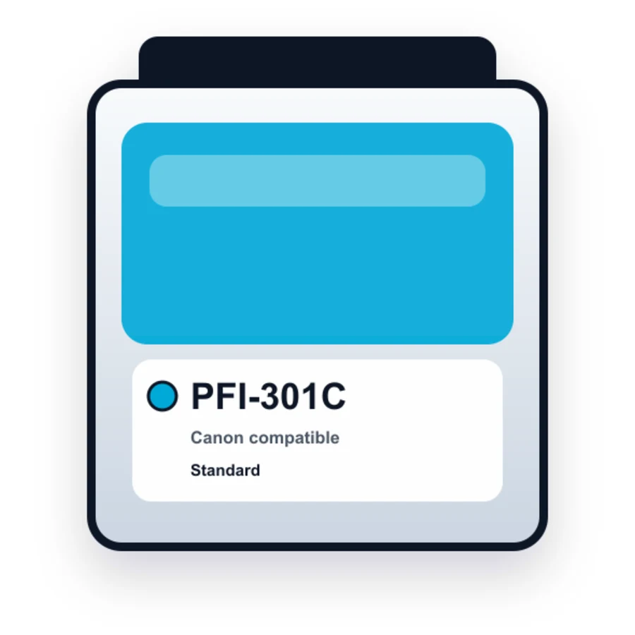Canon Pfi 301C Cyan compatible ink