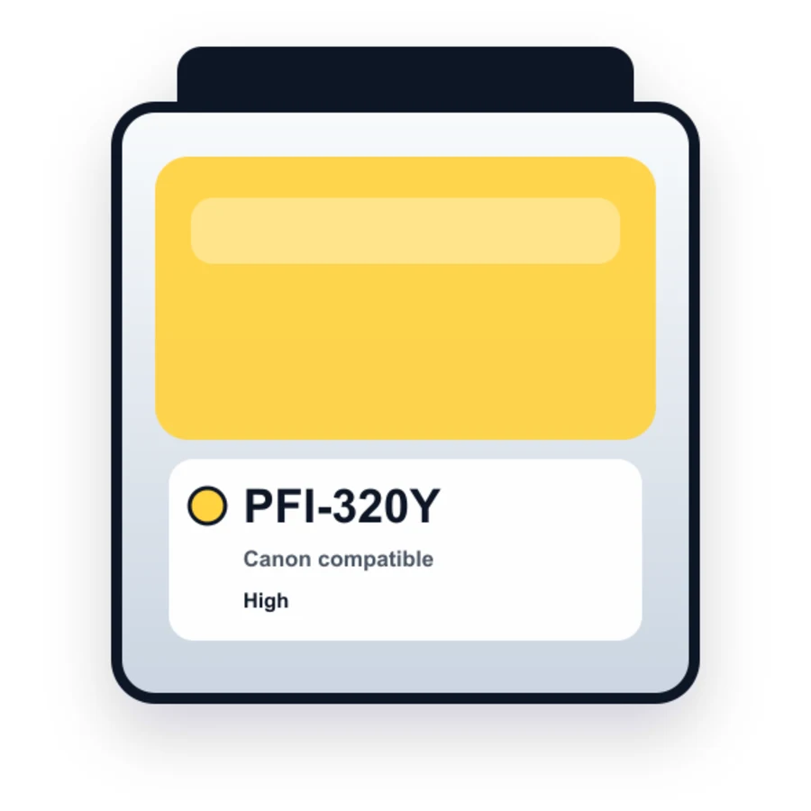 Canon Pfi 320Y Yellow compatible ink