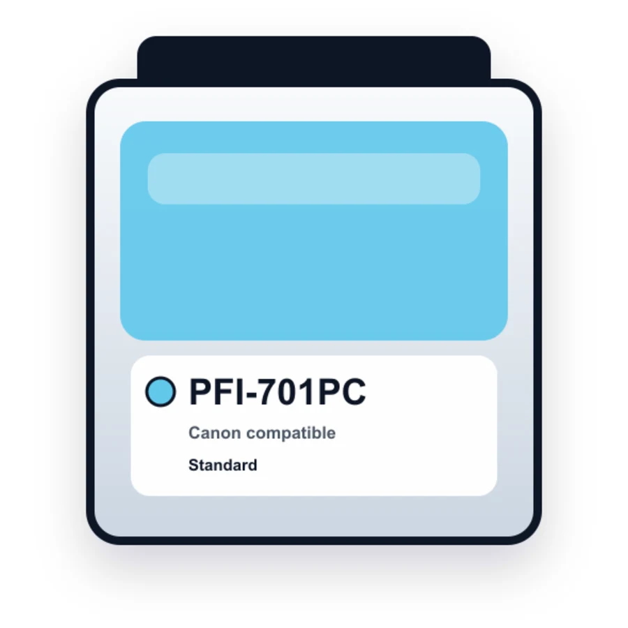 Canon Pfi 701PC Photo Cyan compatible ink