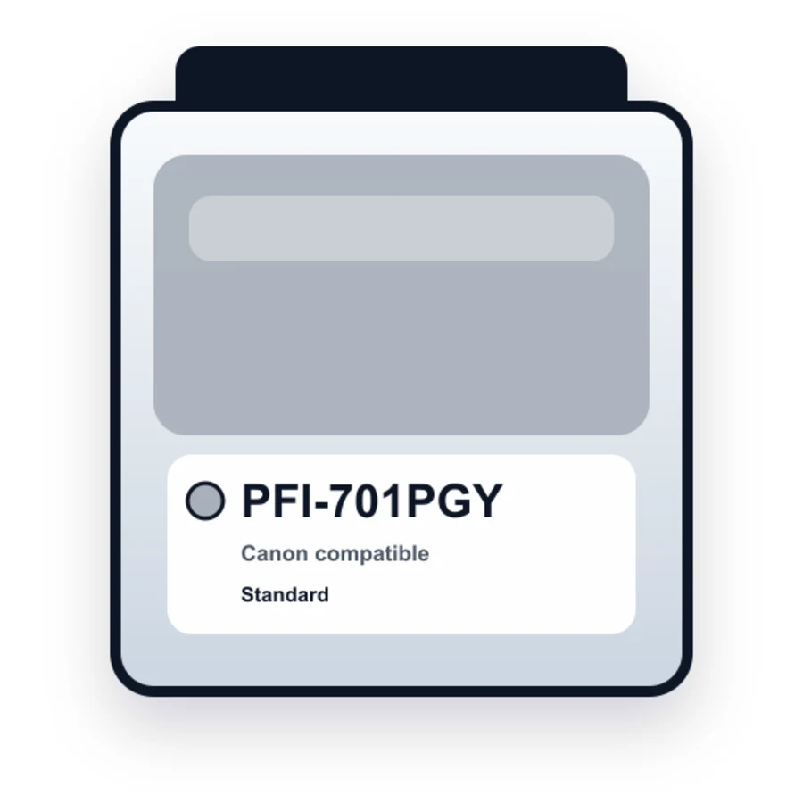 Canon Pfi 701PGY Photo Gray compatible ink