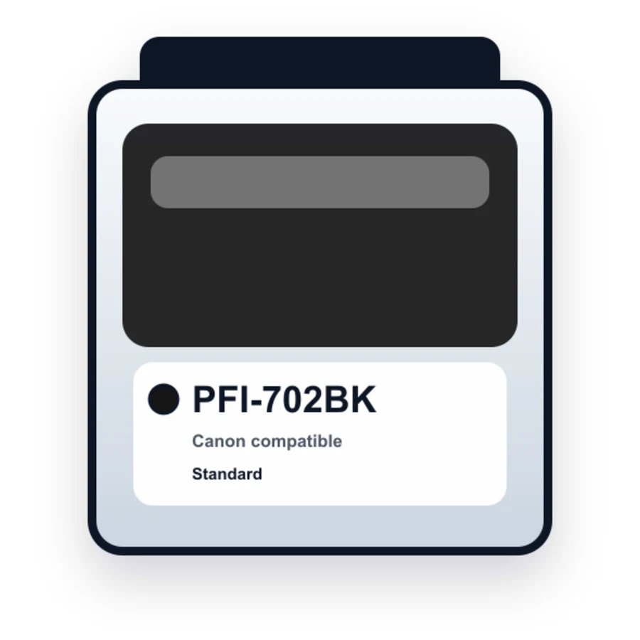 Canon Pfi 702BK Black compatible ink