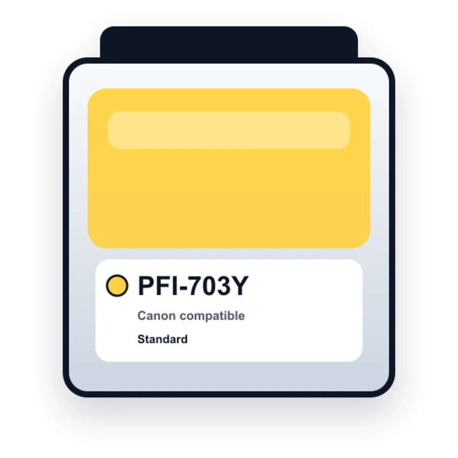 Canon Pfi 703Y Yellow compatible ink