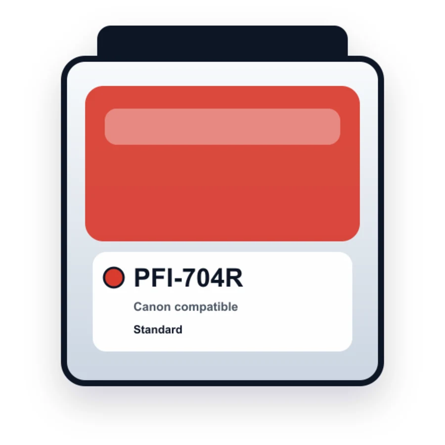 Canon Pfi 704R Red compatible ink