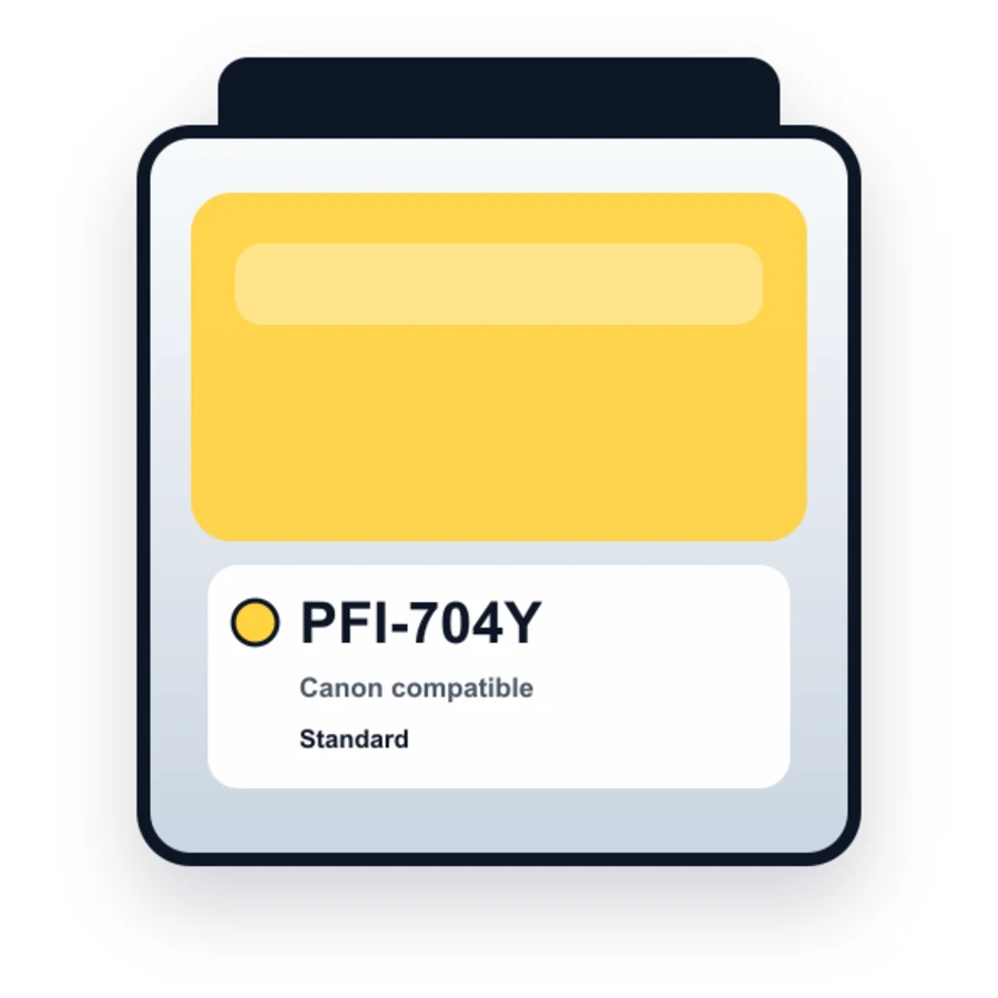 Canon Pfi 704Y Yellow compatible ink