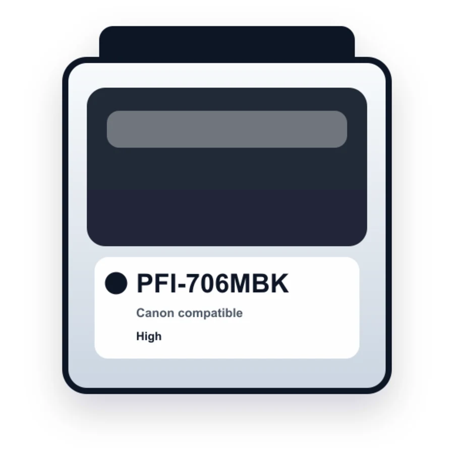 Canon Pfi 706MBK Matte Black compatible ink