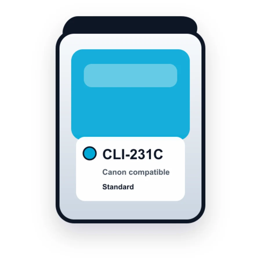 Canon CLI 231 Cyan compatible ink