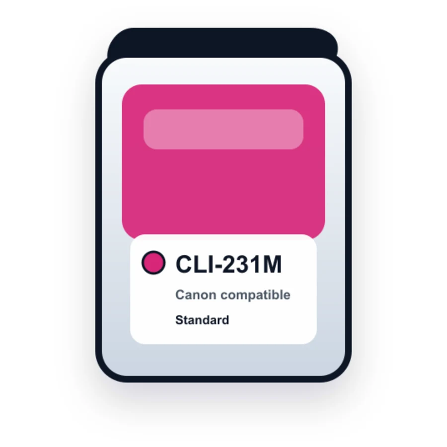 Canon CLI 231 Magenta compatible ink