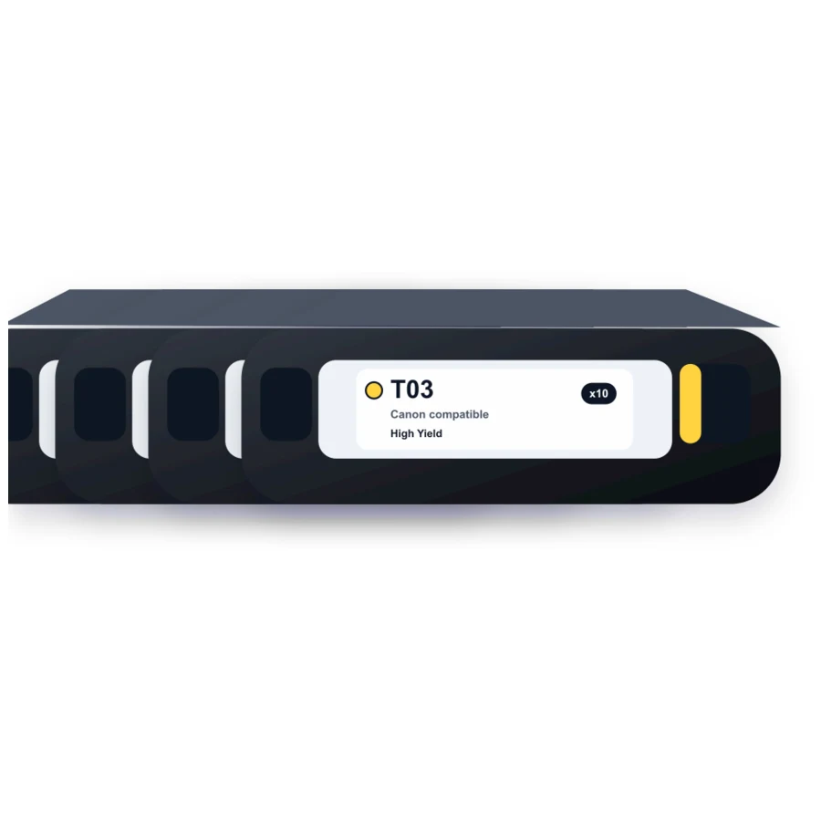 Replacement Canon 2725C001AA Toner Cartridges - T03 Black 10-Pack - High Yield compatible toner