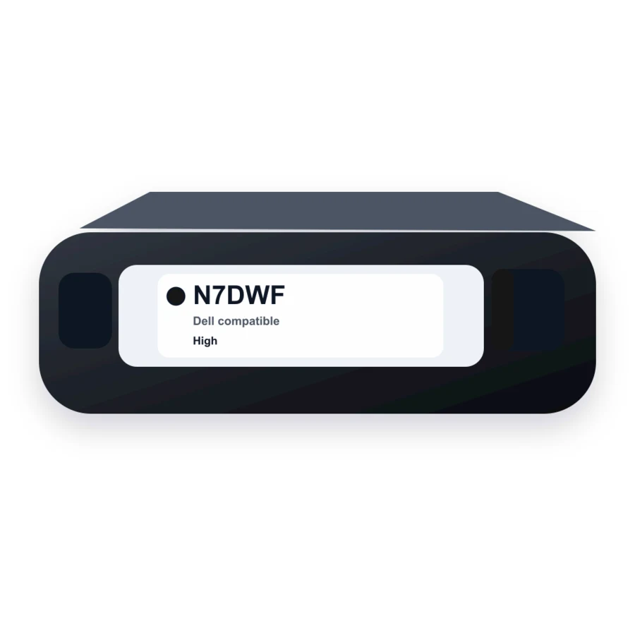 Replacement Dell N7DWF Toner Cartridge - 6CVF8/593-BBOW Black - High Yield compatible toner