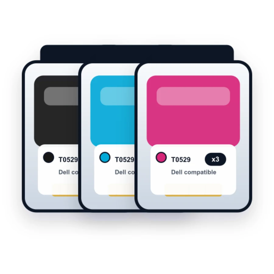 Dell T0529 T0530 3 Combo compatible ink