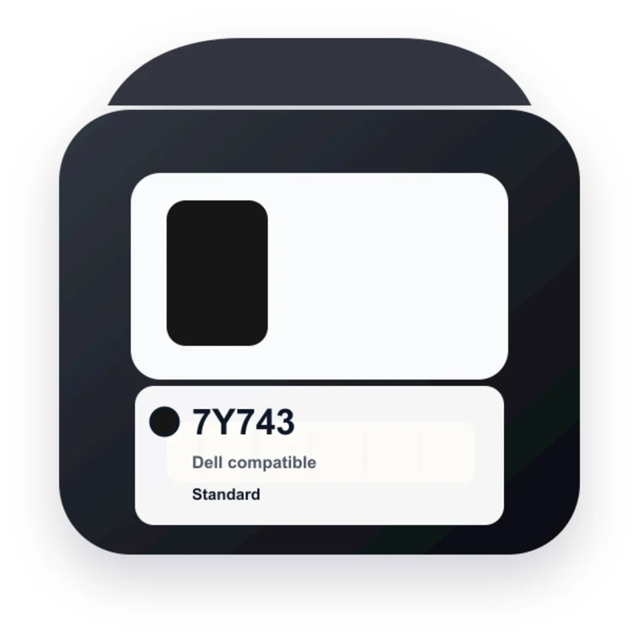 Dell 7Y743 Black compatible ink