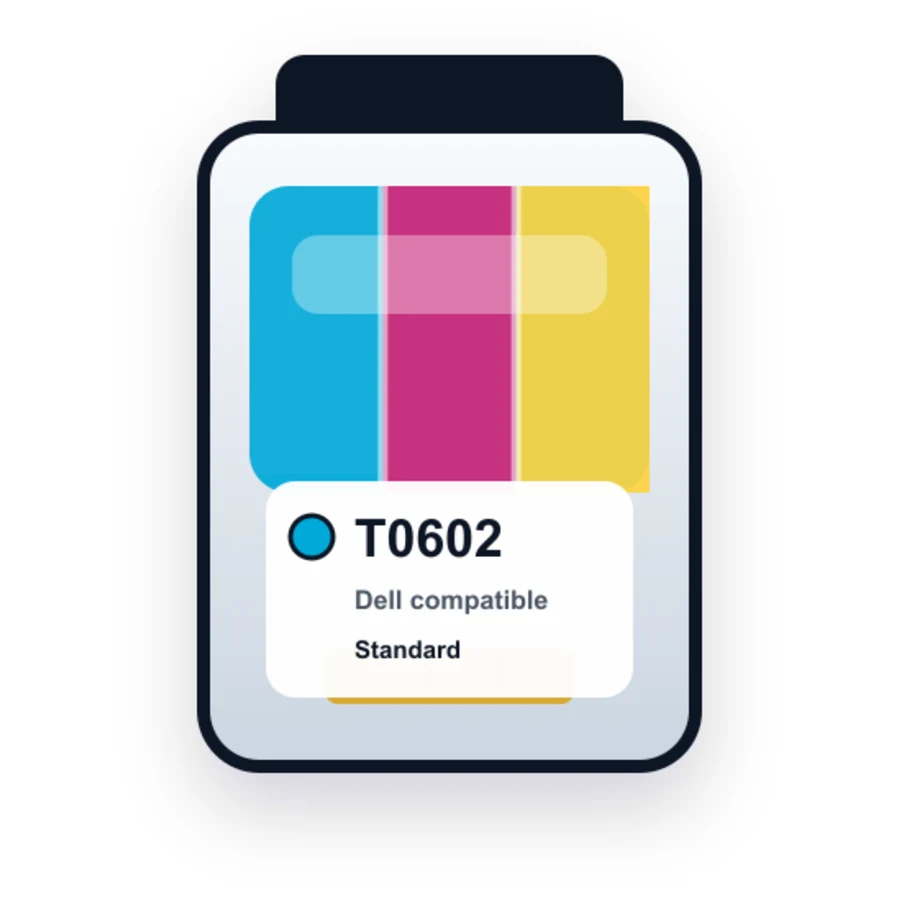 Dell T0602 Color compatible ink