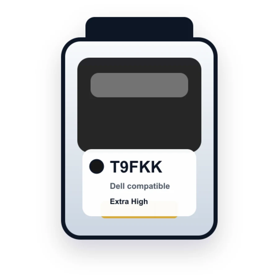 Dell T9FKK Black compatible ink