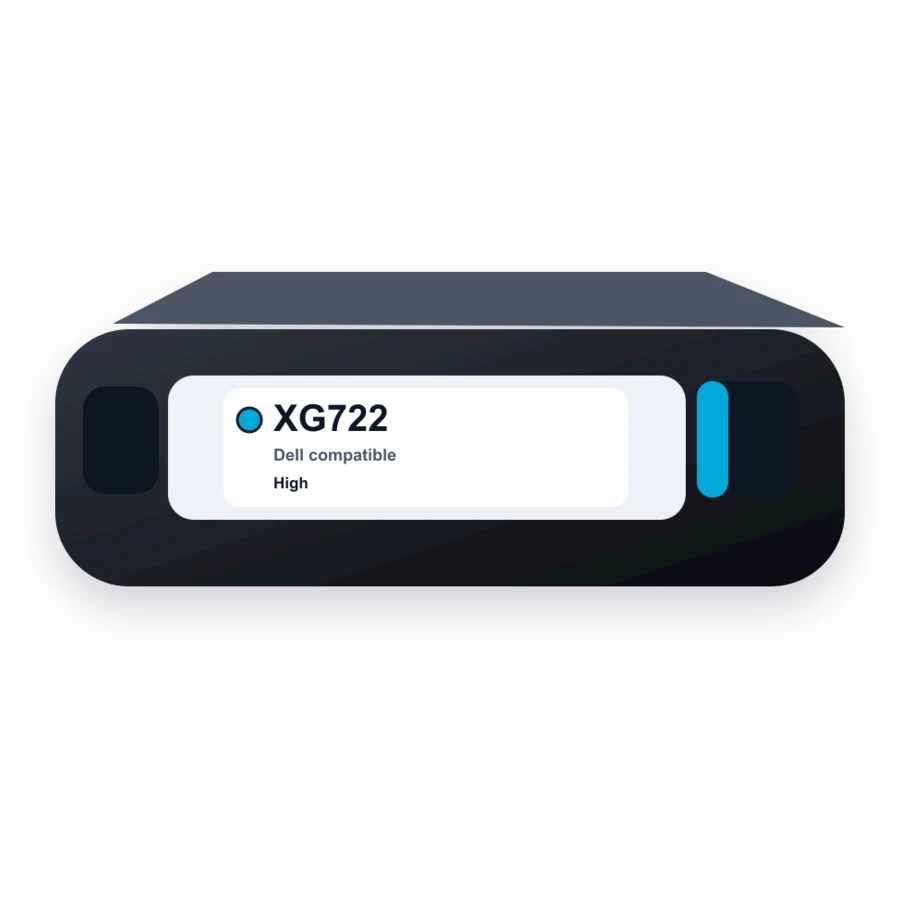 Replacement Dell PF029/XG722 Toner Cartridge - 3110cn/310-8094 Cyan - High Yield compatible toner