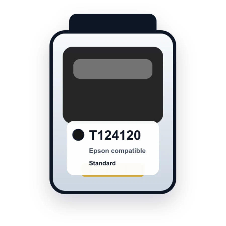 Epson T1241 T124120 Black compatible ink