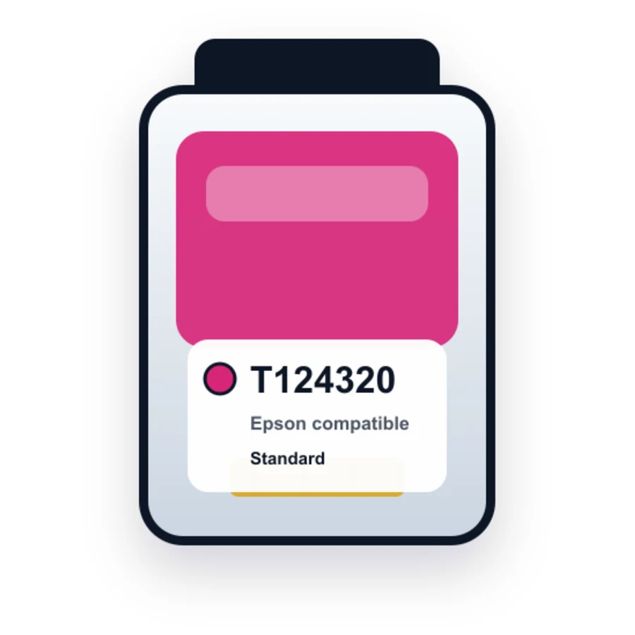Epson T1243 T124320 Magenta compatible ink