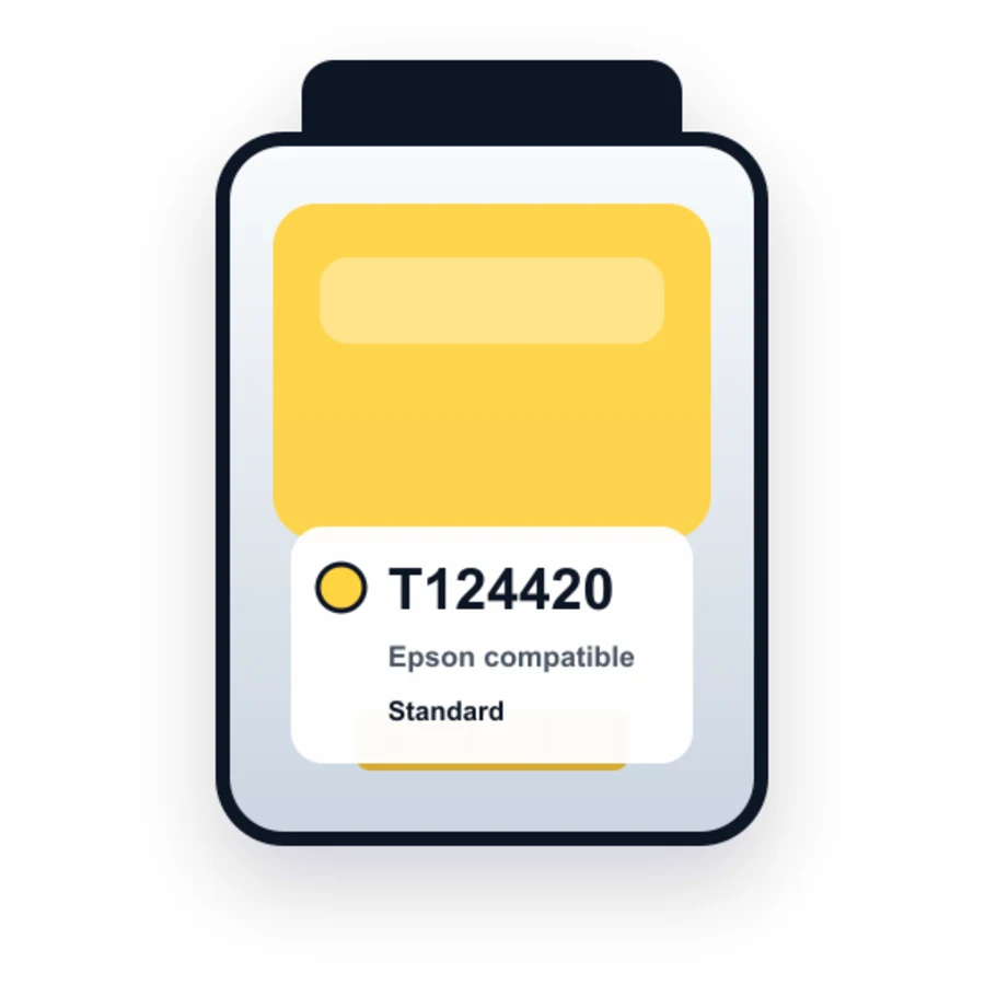 Epson T1244 T124420 Yellow compatible ink