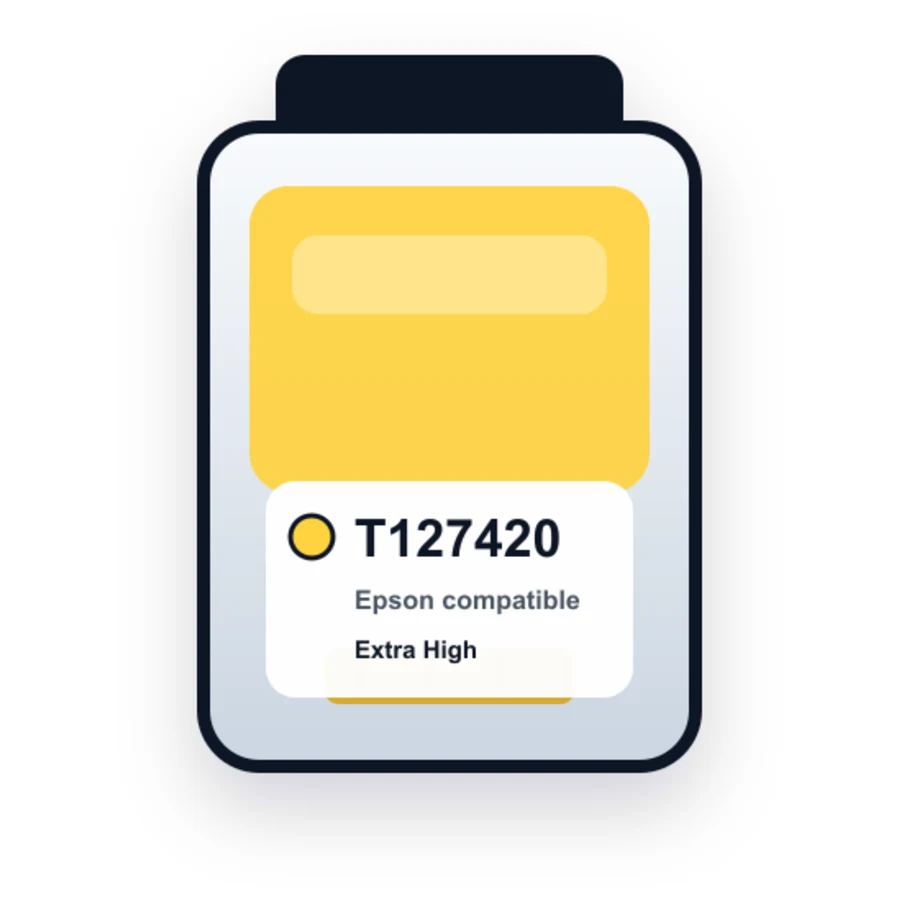 Epson T1274 T127420 Yellow compatible ink