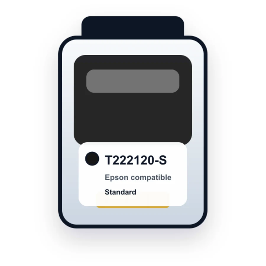 Epson T222120 Black compatible ink