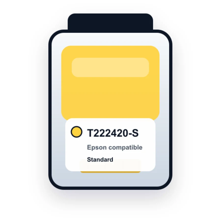 Epson T222420 Yellow compatible ink