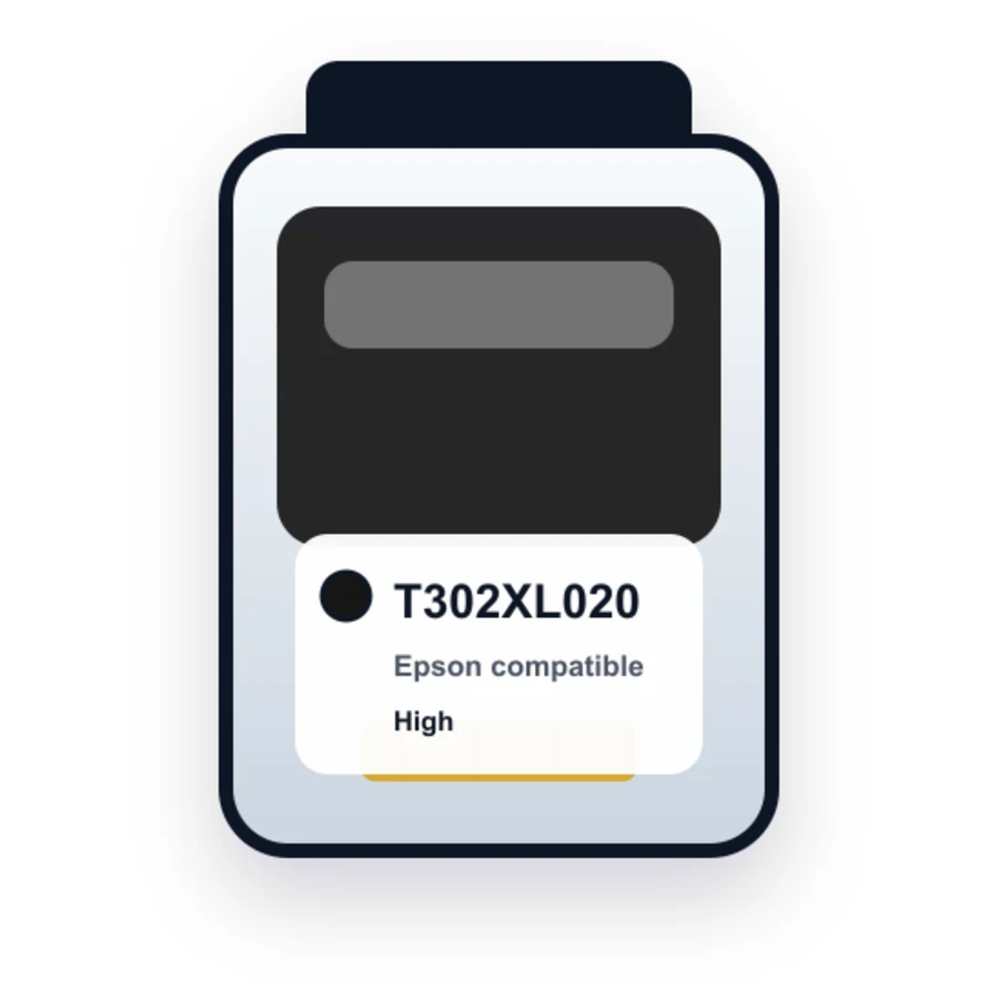 Epson T302XL020 Black compatible ink