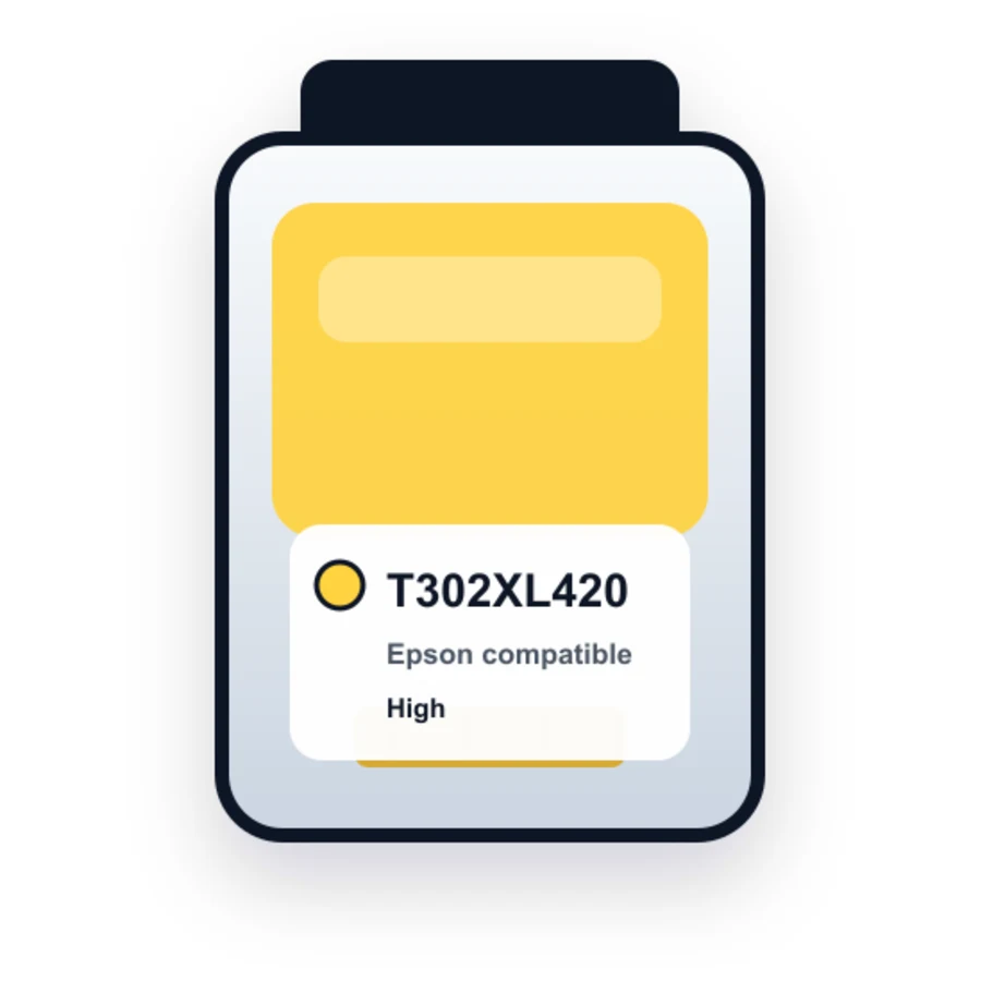Epson T302XL420 Yellow compatible ink