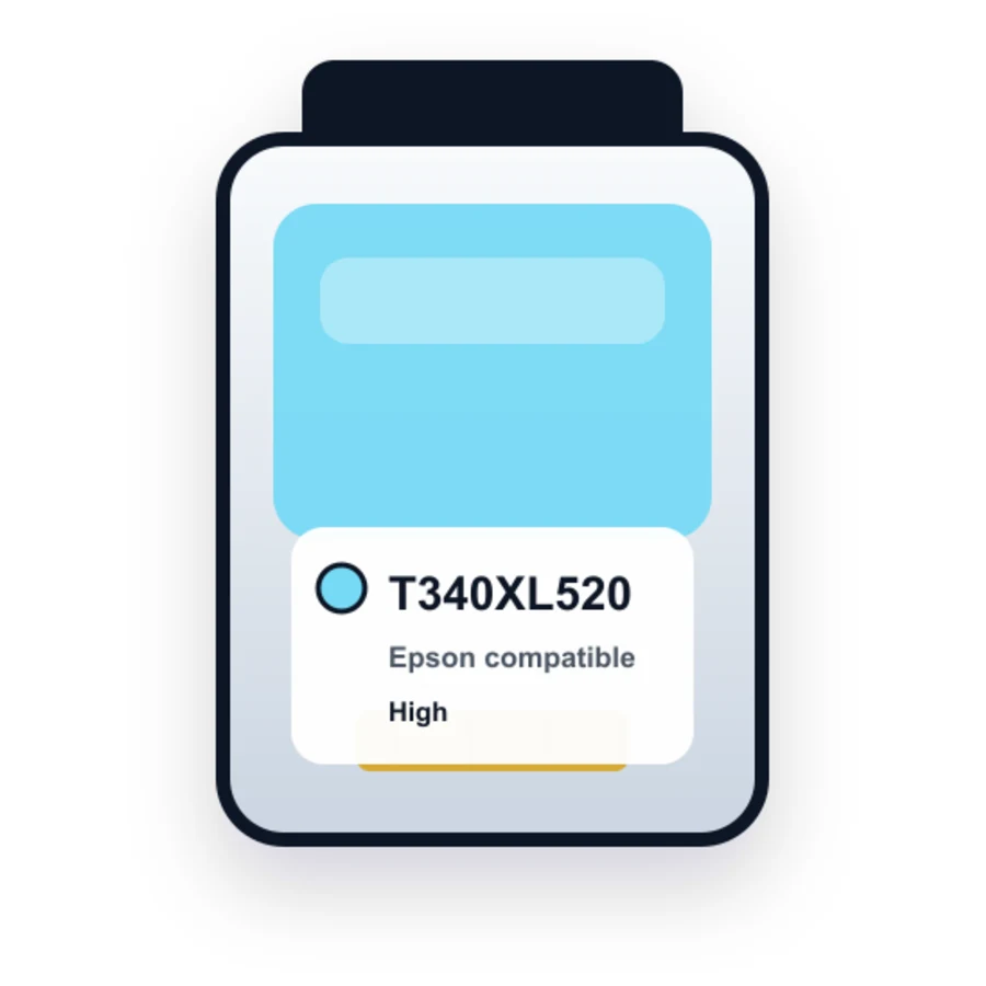 Epson T340XL520 Light Cyan compatible ink